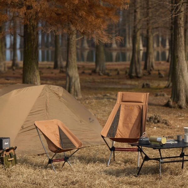 Naturehike YL08 Ultralight Camping Chair, 2.12 LBS Portable Backpacking Chair with Storage Bag & Anti-Sinking Feet, Lightweight Compact Collapsible Camp Chair - Image 2