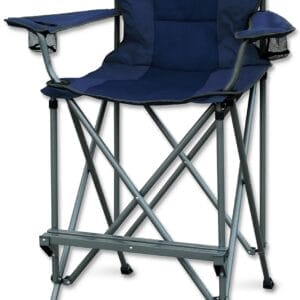 RMS Extra Tall Folding Chair - 31" Seat Height Director Chair for Camping, Home Patio and Sports - Portable and Collapsible with Footrest and Carrying Bag - Up to 300 lbs Weight Capacity (Blue)