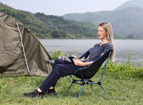 MARCHWAY Ultralight Folding Camping Chair, Heavy Duty Portable Compact for Outdoor Camp, Travel, Beach, Picnic, Festival, Hiking, Lightweight Backpacking (Dark Blue) - Image 7