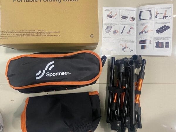 Sportneer Camping Chairs: 3 Heights Adjustable Folding Chairs for Outside with 2 Side Pockets - Compact & Portable Lawn Chairs for Backpacking, Camping, Hiking, Picnic and Travel (2, Orange) - Image 12