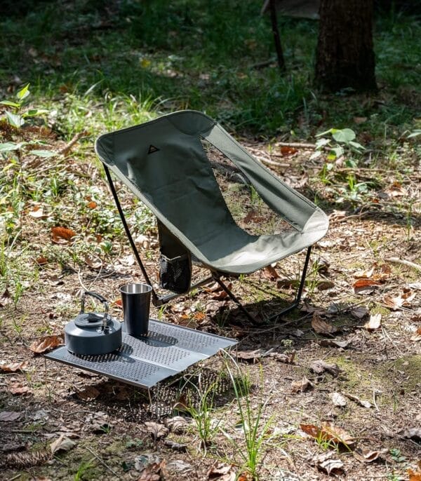 iClimb Low Ultralight Compact Camping Folding Chair with Side Pocket and Carry Bag - Image 7