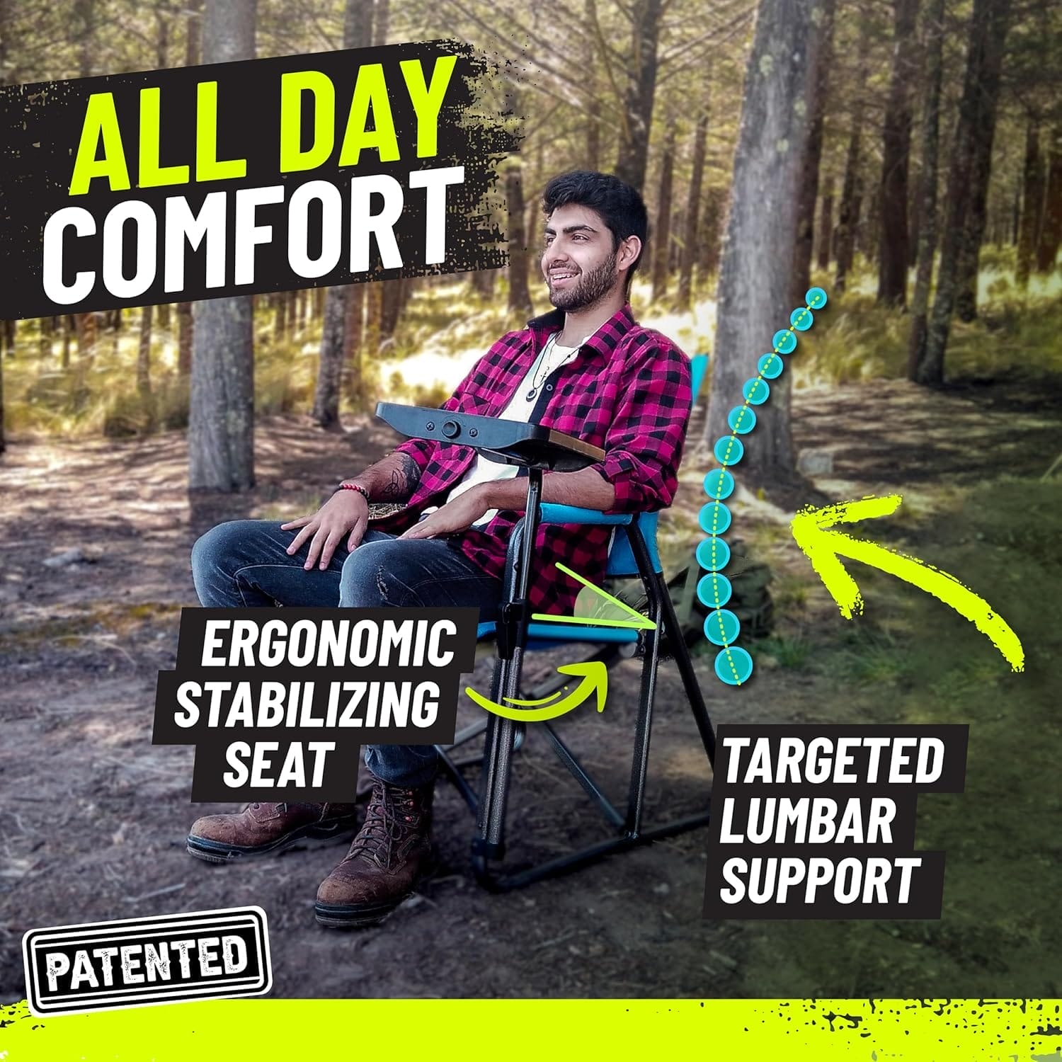 STRONGBACK Outdoors Director Chair - Portable Camping Chair with Lumbar Support - Heavy-Duty and Foldable - Image 4