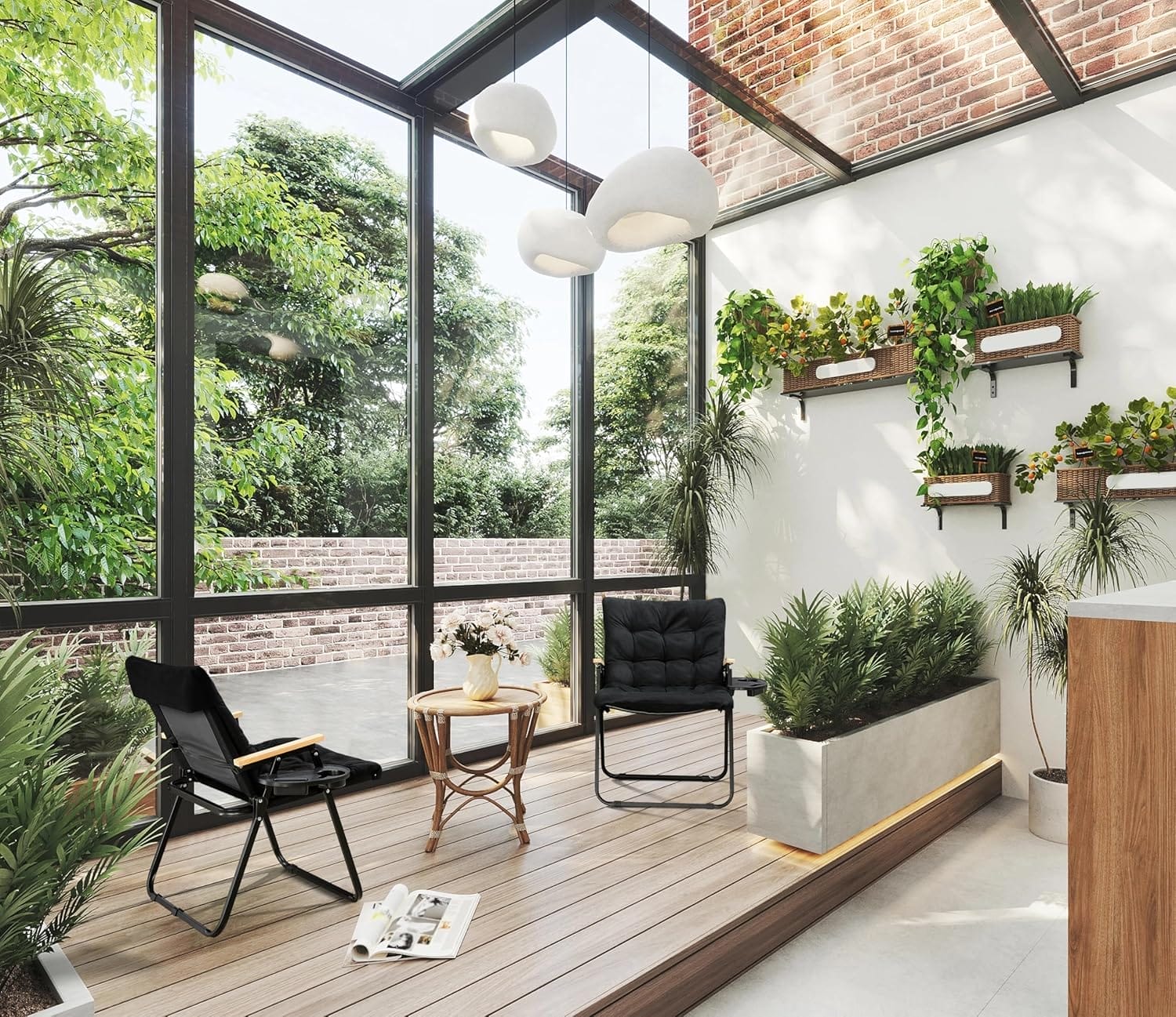 KINGBO 2 Pack Folding Camping Chairs - Portable Camp Chairs with Cushion and Cup Holder, Folding Lawn Chairs for Adults, Heavy Duty Folding Chairs for Outside Camping Hiking Fishing Beach, Black - Image 5