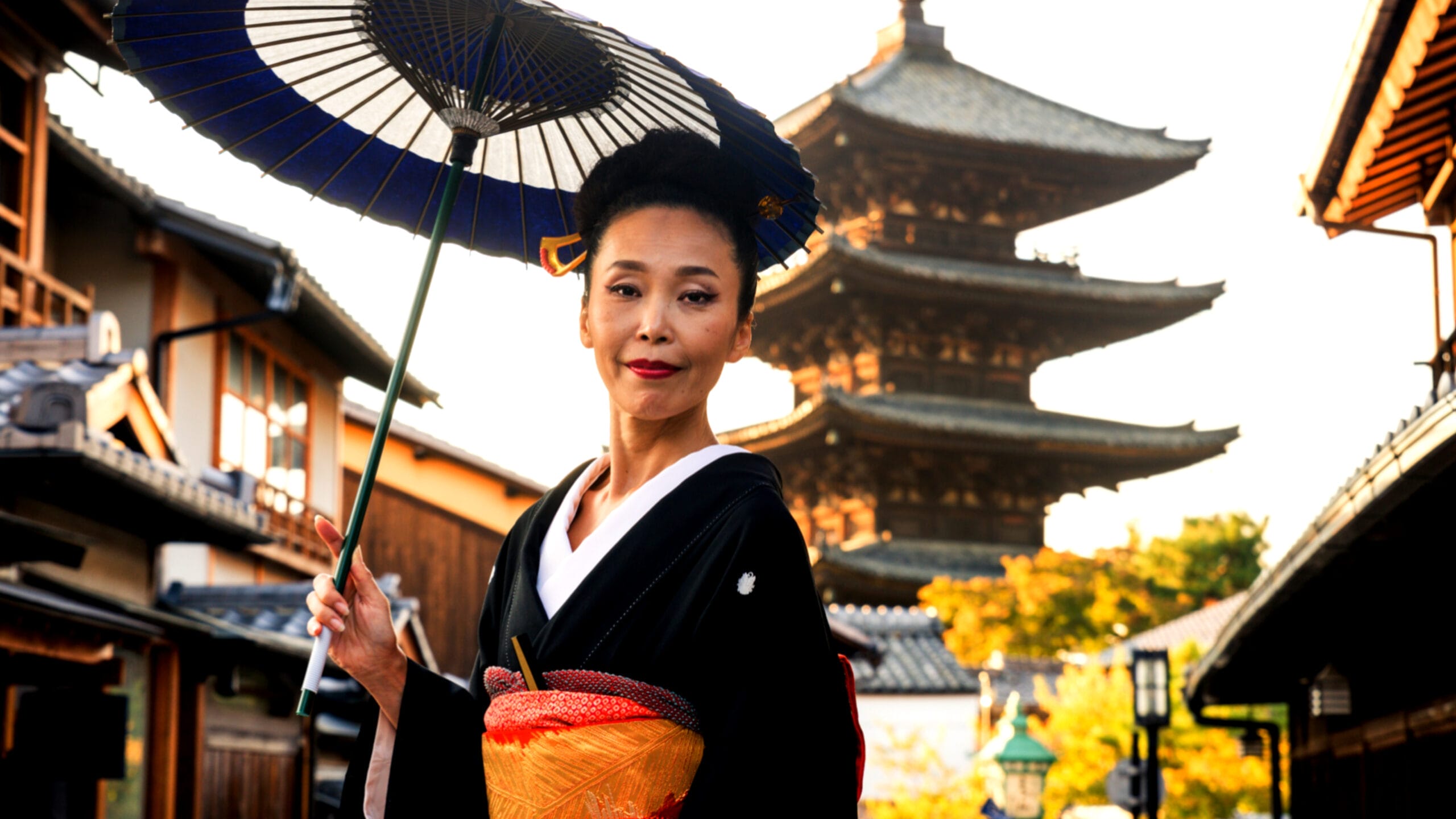 Asian woman with things to do in Kyoto Japan.